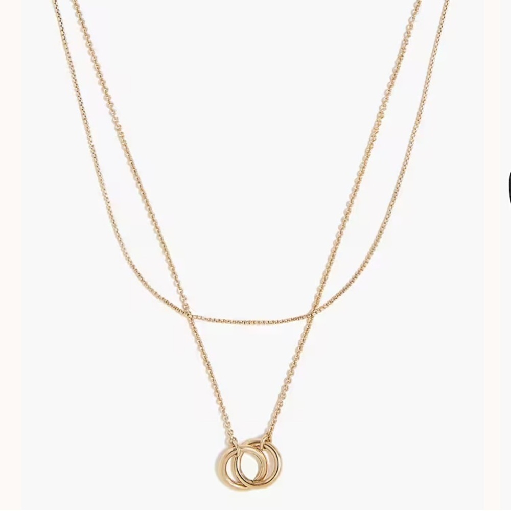 J CREW Intertwined layering necklace